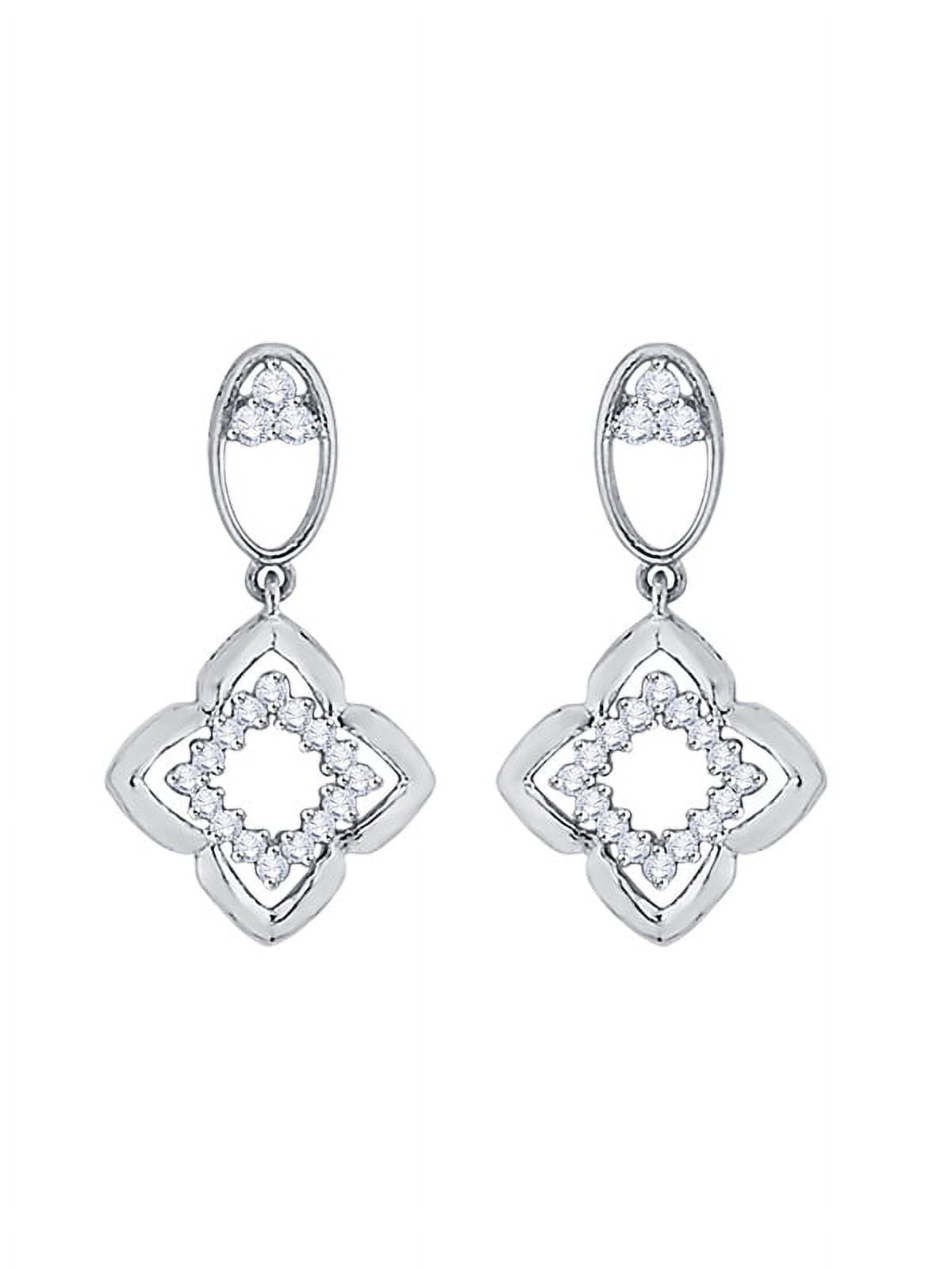 KATARINA Diamond Drop Earrings in Sterling Silver (1/3 cttw, G-H, I2-I3) KATARINA Diamond Drop Earrings in Sterling Silver (1⁄3 cttw, G-H