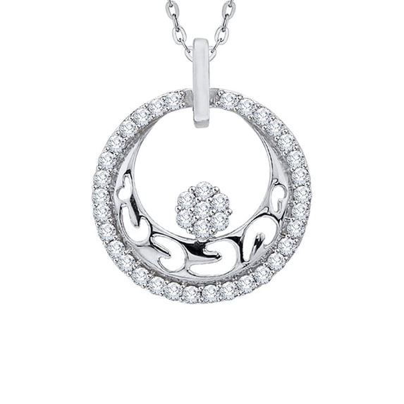 KATARINA Diamond Fashion Pendant Necklace in 14K White Gold (3/4 cttw, G-H, I2-I3)