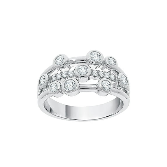 KATARINA Diamond Fashion Ring in Sterling Silver (1/2 cttw, I-J, I1-I2) (Size-8)