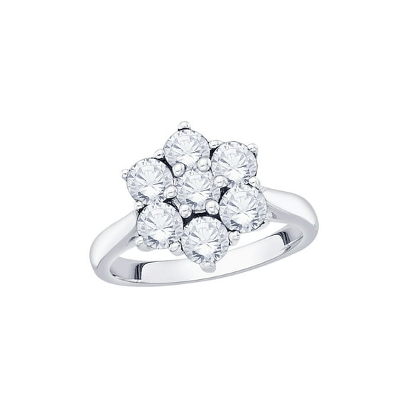 KATARINA Diamond Fashion Ring in Sterling Silver (2 cttw, I-J, I1-I2) (Size-6.5)