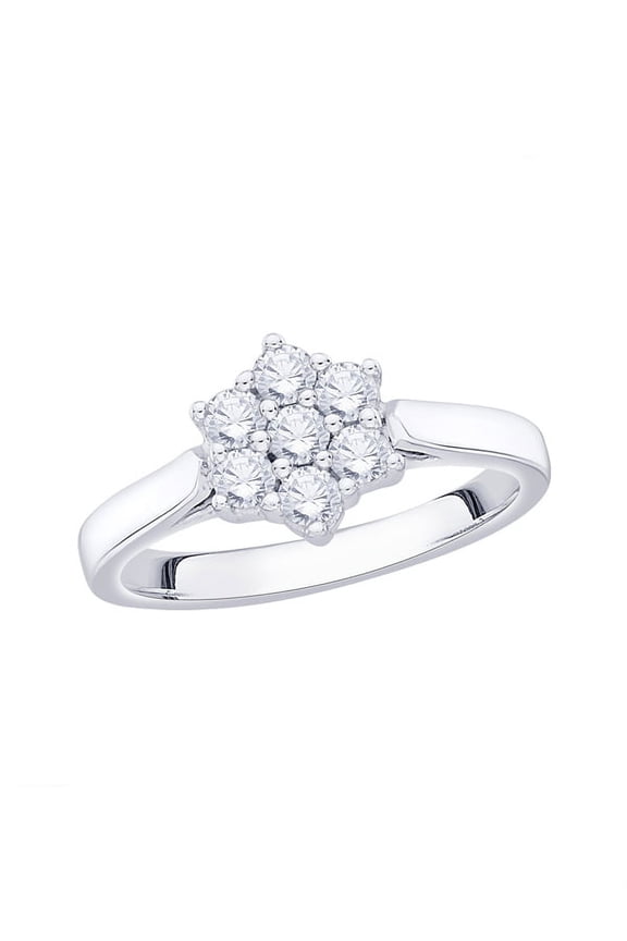 Diamond Floral Ring in 14K Gold (1/2 cttw, I-J, I1-I2)