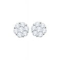thumbnail image 1 of KATARINA Diamond Flower Cluster Stud Earrings in 14K White Gold (3/8 cttw, G-H, I2-I3), 1 of 2