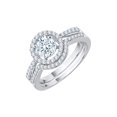 thumbnail image 1 of KATARINA Diamond Halo Bridal Set in 10K White Gold (1 1/8 cttw, G-H, I2-I3), 1 of 2