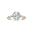 thumbnail image 1 of KATARINA Diamond Halo Engagement Ring in 14K Rose Gold (1 1/2 cttw, I-J, I1-I2) (Size-5), 1 of 2