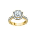 thumbnail image 1 of KATARINA Diamond Halo Engagement Ring in 14K Yellow Gold (1 1/2 cttw, I-J, I1-I2) (Size-6), 1 of 2