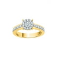 thumbnail image 1 of KATARINA Diamond Halo Engagement Ring in 14K Yellow Gold (1/3 cttw, I-J, I1-I2) (Size-10.5), 1 of 2
