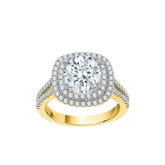 KATARINA Diamond Halo Engagement Ring in 14K Yellow Gold (2 5/8 cttw, I-J, I1-I2) (Size-6)