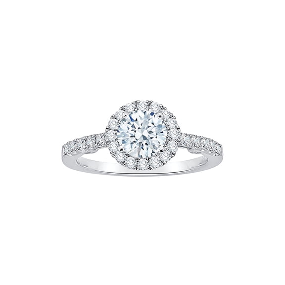 KATARINA Diamond Halo Engagement Ring in Sterling Silver (1 1/2 cttw, I-J, I1-I2) (Size-10.5)