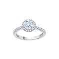 thumbnail image 1 of KATARINA Diamond Halo Engagement Ring in Sterling Silver (1 1/4 cttw, I-J, I1-I2) (Size-5.5), 1 of 2