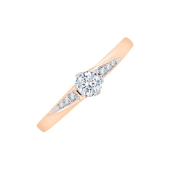 KATARINA Diamond Promise Ring in 10K Rose Gold (1/4 cttw, I-J, I1-I2) (Size-9.5)
