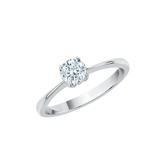 KATARINA Diamond Solitaire Engagement Ring in 10K White Gold (1/2 cttw, I-J, I1-I2) (Size-8.5)