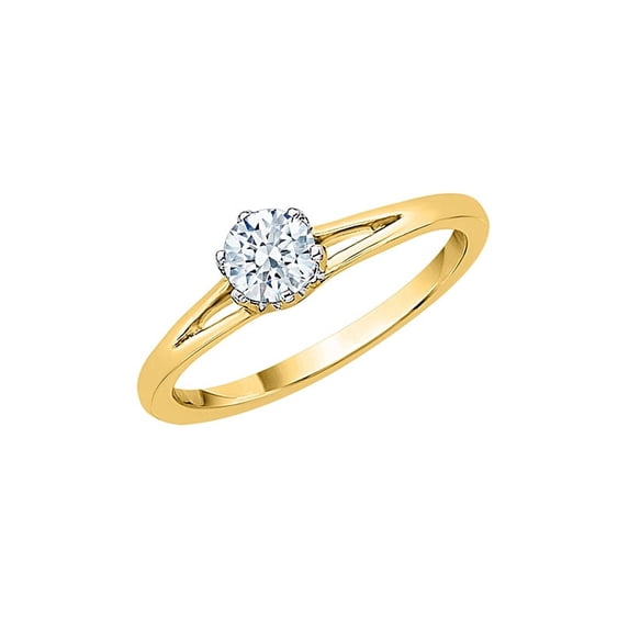 KATARINA Diamond Solitaire Engagement Ring in 10K Yellow Gold (1/2 cttw, I-J, I1-I2) (Size-8)