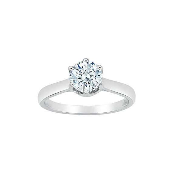 KATARINA Diamond Solitaire Engagement Ring in Sterling Silver (1 cttw, I-J, I1-I2) (Size-5.5)