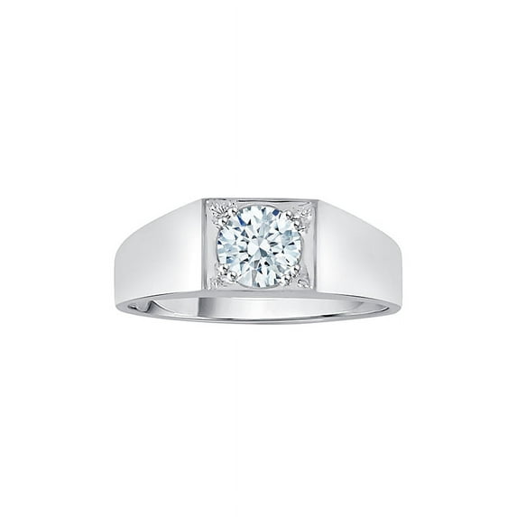 KATARINA Diamond Solitaire Men's Ring in Sterling Silver (1 cttw, I-J, I1-I2)
