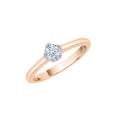 thumbnail image 1 of KATARINA Diamond Solitaire Promise Ring in 10K Rose Gold (1/3 cttw, I-J, I1-I2) (Size-6), 1 of 3