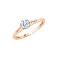 thumbnail image 1 of KATARINA Diamond Solitaire Promise Ring in 10K Rose Gold (1/4 cttw, I-J, I1-I2) (Size-10.5), 1 of 2