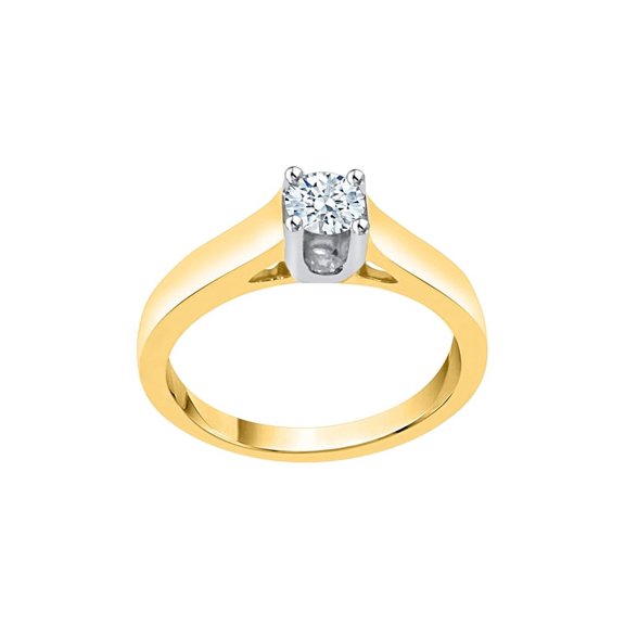 KATARINA Diamond Solitaire Promise Ring in 10K Yellow Gold (1/4 cttw, I-J, I1-I2) (Size-7)