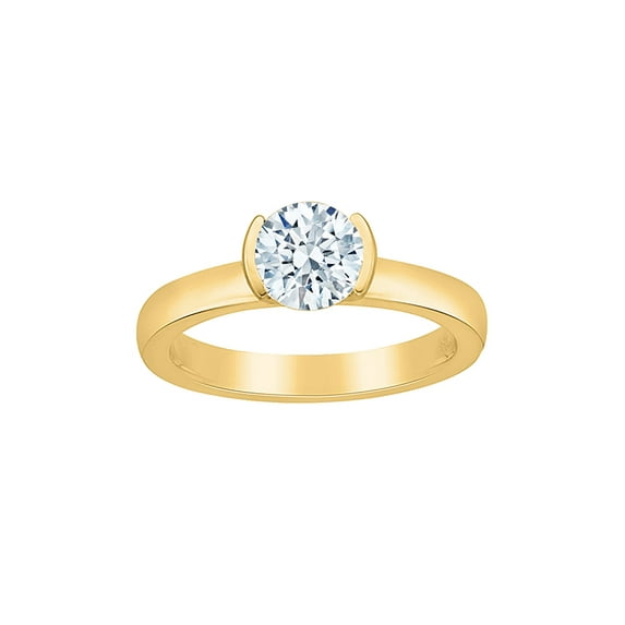 KATARINA Diamond Solitaire Promise Ring in 10K Yellow Gold (1 cttw, I-J, I1-I2) (Size-5)