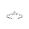 thumbnail image 1 of KATARINA Diamond Solitaire Promise Ring in 14K White Gold (1/20 cttw, I-J, I1-I2) (Size-5.5), 1 of 2