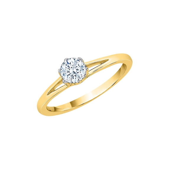 KATARINA Diamond Solitaire Promise Ring in 14K Yellow Gold (1/4 cttw, I-J, I1-I2) (Size-7)
