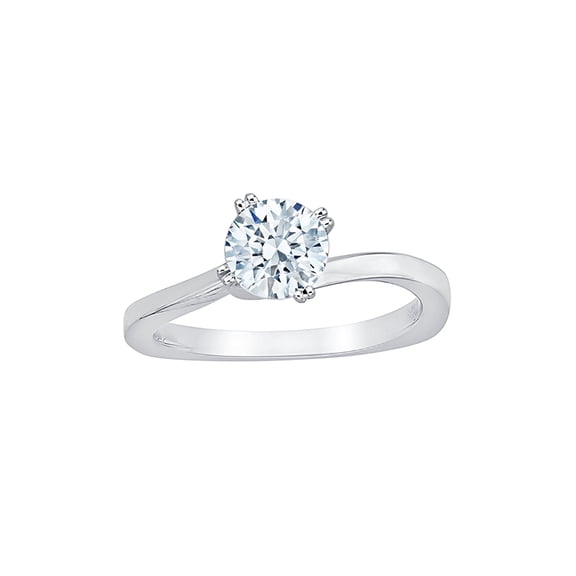 KATARINA Diamond Solitaire Promise Ring in Sterling Silver (1 cttw, I-J, I1-I2) (Size-8.5)