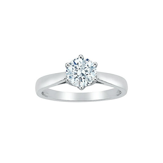 KATARINA Diamond Solitaire Ring in 10K White Gold (1 cttw, I-J, I1-I2) (Size-9.5)