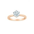 thumbnail image 1 of KATARINA Diamond Solitaire Ring in 14K Rose Gold (1 cttw, I-J, I1-I2) (Size-6), 1 of 2