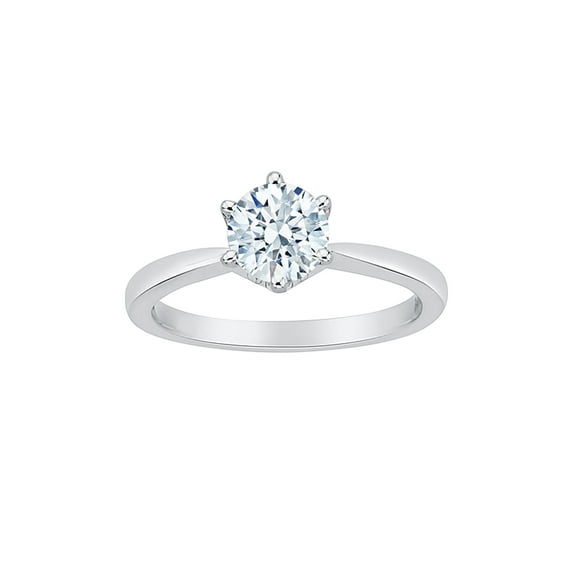 KATARINA Diamond Solitaire Ring in 14K White Gold (1 cttw, I-J, I1-I2) (Size-9.5)