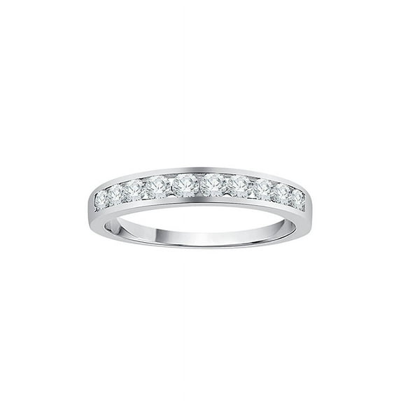 KATARINA Diamond Wedding Band in 10K White Gold (1/2 cttw, I-J, I1-I2) (Size-9)