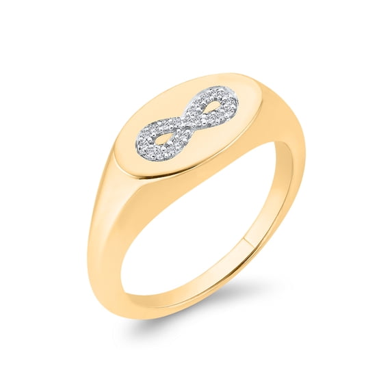 KATARINA Infinity Diamond Accent Fashion Ring in 10K Yellow Gold (G-H, I2-I3) (Size-7)