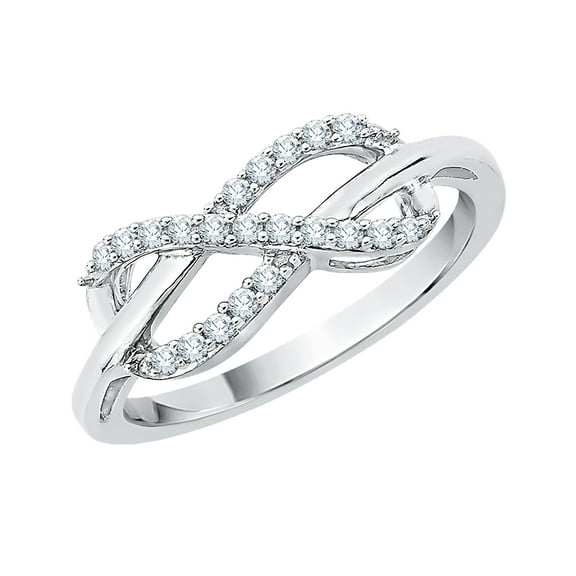 KATARINA Infinity Diamond Ring in Sterling Silver (1/5 Cttw, J-K, I1-I2) (Size-8.5)