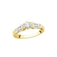 thumbnail image 1 of KATARINA Round, Baguette and Marquise Cut Diamond Promise Ring in 14K Yellow Gold (1/2 cttw, I-J, I1-I2) (Size-6), 1 of 2