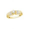 thumbnail image 1 of KATARINA Round and Baguette Cut Diamond Engagement Ring in 10K Yellow Gold (1 cttw, I-J, I1-I2) (Size-9), 1 of 2