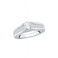 thumbnail image 1 of KATARINA Round and Baguette Cut Diamond Engagement Ring in 14K Gold (1 cttw, I-J, I1-I2), 1 of 4