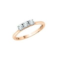thumbnail image 1 of KATARINA Three Stone Diamond Promise Ring in 14K Rose Gold (1/4 cttw, I-J, I1-I2) (Size-7.5), 1 of 2