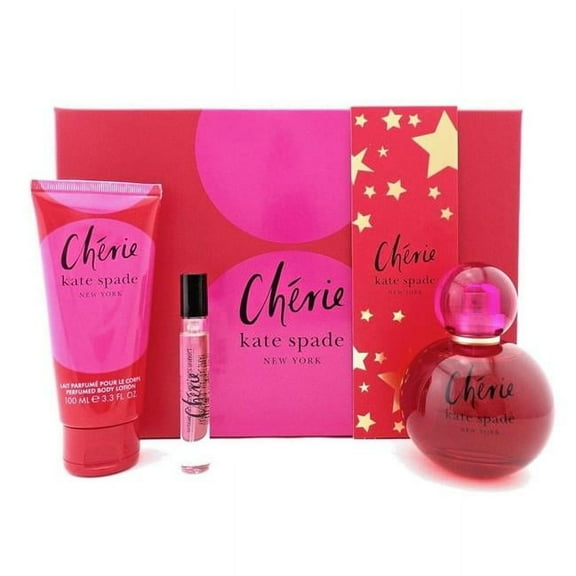 KATE SPADE CHERIE by Kate Spade 3.3oz & 0.25oz EDP Spray + 3.3oz B/Lotion. Women's SET