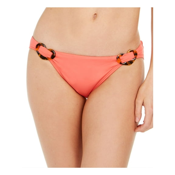 KATE SPADE NEW YORK Women's Coral Stretch Slider-Detail Lined Full Coverage Bikini Swimsuit Bottom S