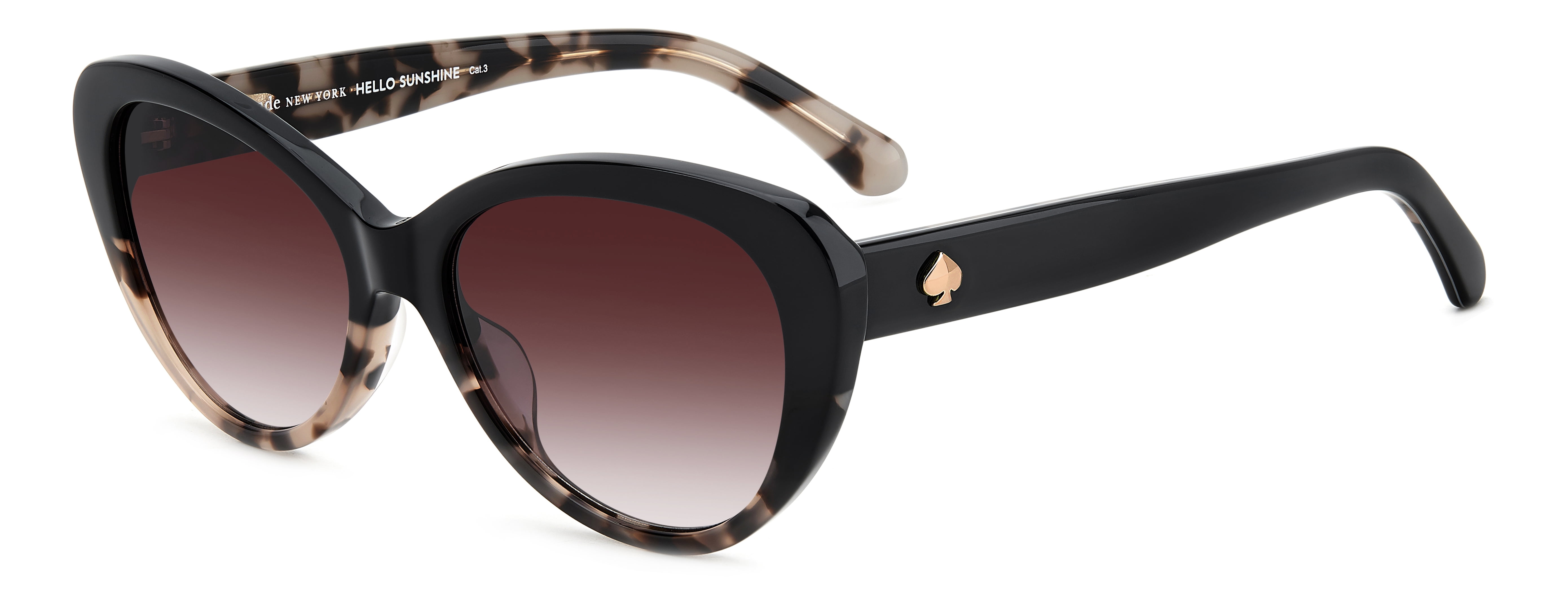 Kate Spade New York Kate Spade Women's Josi/S Sunglasses w/Case, Black Pink Havana