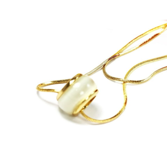 KATGI Fashion 18K Gold Plated Beautiful Opal Rings Pendant Necklace