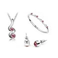 thumbnail image 1 of KATGI Fashion 18K White Gold Plated Beautiful Buds Austrian Rose Crystal Necklace and Earring Set, 1 of 2