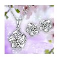 thumbnail image 1 of KATGI Fashion 18K White Gold Plated Beautiful Rose Austrian Crystal Earrings, 1 of 2