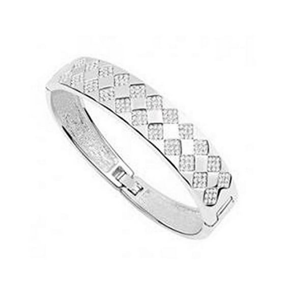 KATGI Fashion 18K White Gold Plated Elegant Lucky Magic Austrian Crystal Bracelet