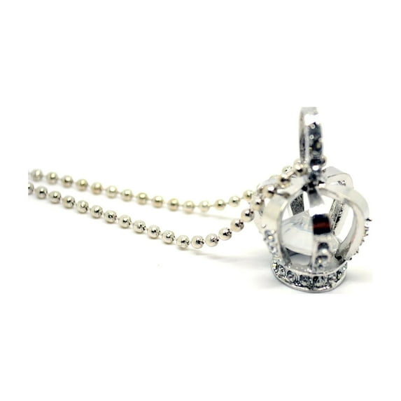 KATGI Fashion 18K White Gold Plated Ring and Crown Austrian Crystal Pendant Necklace