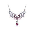 thumbnail image 1 of KATGI Fashion 18K White Gold Plated Teardrop Luxuriant Austrian Purple Crystal Pendant Necklace, 1 of 2