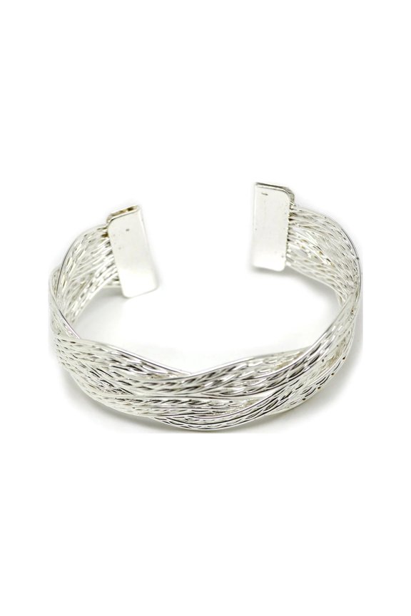 KATGI Fashion Alloy Weaved Silver Plated Bracelet