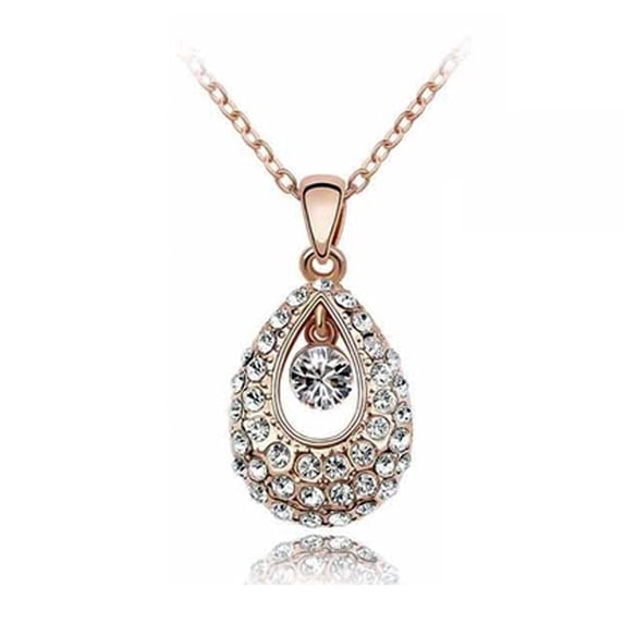 KATGI Fashion Austrian Crystal Angel Teardrop Pendant Necklace or Earrings