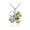 thumbnail image 1 of KATGI Fashion Austrian Crystal Lucky Charm Four Leaf Clover Pendant Necklace, 1 of 21