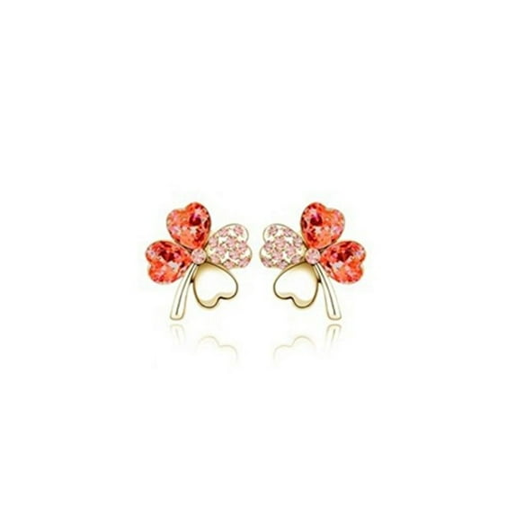 KATGI Fashion Beautiful Clover Austrian Crystal Pendant Earring