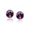 thumbnail image 1 of KATGI Fashion Beautiful Round Shape Austrian Purple Crystal Earrings, 1 of 1