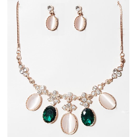 KATGI Fashion Classic Statement Necklace and Earrings Set